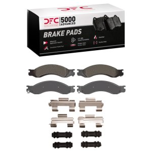 Chevrolet C5500 Kodiak Brake Pads - Rear - DFC - 5000 Advanced Semi Metallic + Hardware Kit - `04-`10