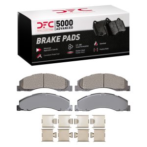Ford E-Super Duty Brake Pads - Front - DFC - 5000 Advanced Semi Metallic + Hardware Kit - `08-`25