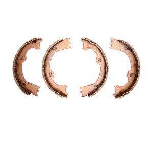 Ford F-150 Parking Brake Shoes - DFC - Carbon Steel + High Temp Anti-Rust Corrosion - Black - `12-`20