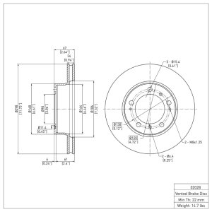 Porsche Boxster Brake Rotor (1) - Front - DFC - Plain - `97-`04