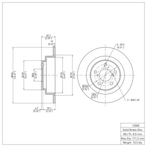 Saab 9-2X Brake Rotor (1) - Rear - DFC - Premium G3000/G11H18 - `90-`08