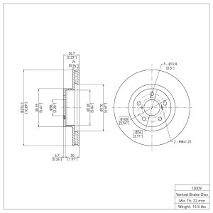 Saab 9-2X Brake Rotor (1) - Front - DFC - Plain Rotors - `90-`16 Saab 9-2X Brake Rotor (1) - Front - DFC - Plain Rotors - `90-`16