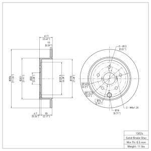 Subaru WRX Brake Rotor (1) - Rear - DFC - Plain - `15-`21 Subaru WRX Brake Rotor (1) - Rear - DFC - Plain - `15-`21