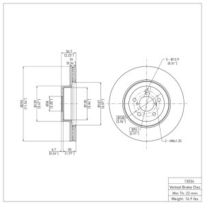 Scion FR-S Brake Rotor (1) - Front - DFC - Plain - `04-`25 Scion FR-S Brake Rotor (1) - Front - DFC - Plain - `04-`25