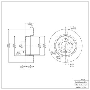 BMW Z4 Brake Rotor (1) - Rear - DFC - Plain - `03-`06