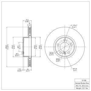 BMW 435i xDrive Brake Rotor (1) - Front - DFC - Plain - `12-`21 BMW 435i xDrive Brake Rotor (1) - Front - DFC - Plain - `12-`21