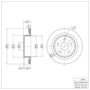 Chrysler Aspen Brake Rotor (1) - Rear - DFC - Plain - `02-`24 Chrysler Aspen Brake Rotor (1) - Rear - DFC - Plain - `02-`24