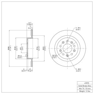 Buick Regal TOURX Brake Rotor (1) - Rear - DFC - Plain - `16-`25 Buick Regal TOURX Brake Rotor (1) - Rear - DFC - Plain - `16-`25