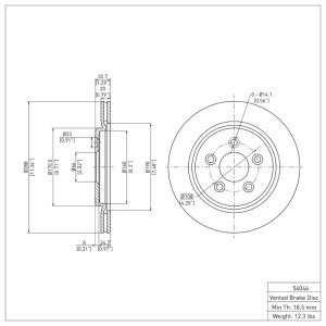 Ford Thunderbird Brake Rotor (1) - Rear - DFC - Plain - `00-`06 Ford Thunderbird Brake Rotor (1) - Rear - DFC - Plain - `00-`06