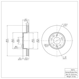Ford Crown Victoria Brake Rotor (1) - Front - DFC - Plain - `98-`02 Ford Crown Victoria Brake Rotor (1) - Front - DFC - Plain - `98-`02