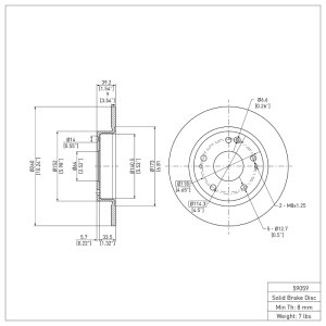 Honda Insight Brake Rotor (1) - Rear - DFC - Plain - `16-`25 Honda Insight Brake Rotor (1) - Rear - DFC - Plain - `16-`25