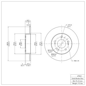 Infiniti I30 Brake Rotor (1) - Rear - DFC - Plain - `94-`04