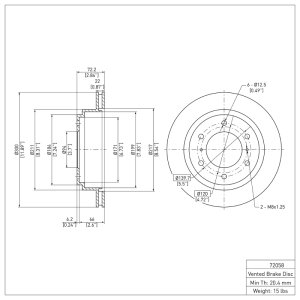 Mitsubishi Montero Brake Rotor (1) - Rear - DFC - OE - `00-`06