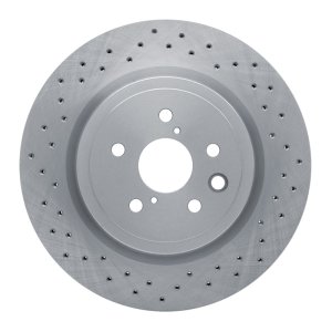 Lexus IS F Brake Rotor (1) - Rear - DFC - Drilled - `08-`14