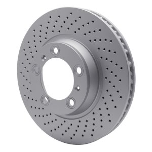 Porsche 718 Boxster Brake Rotor (1) - Left Front - DFC - Drilled GeoSPEC Coated - `99-`23