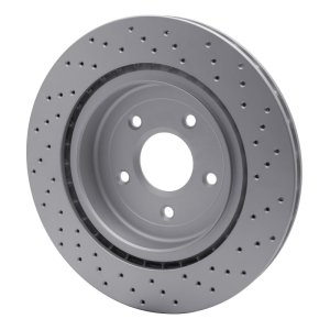 Chevrolet Corvette Brake Rotor (1) - Rear - DFC - GeoSPEC Coated Rotor - Drilled - `06-`13