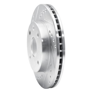 Chevrolet Optra Brake Rotor (1) - Front Left - DFC - Drilled & Slotted - Silver - `04-`10