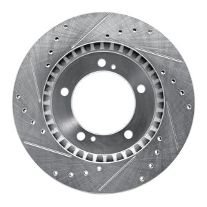Chevrolet Tracker Brake Rotor (1) - Front Right - DFC - Drilled & Slotted - Silver - `99-`08