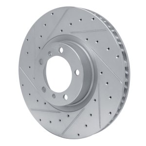 Audi RS e-TRON GT Brake Rotor (1) - Left Front - DFC - Drilled & Slotted - Silver - `10-`24