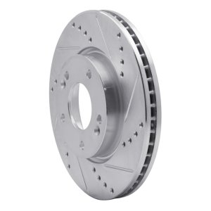 Hyundai Elantra Brake Rotor (1) - Front Right - DFC - Drilled & Slotted - Silver - `03-`13 Hyundai Elantra Brake Rotor (1) - Front Right - DFC - Drilled & Slotted - Silver - `03-`13