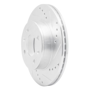 Dodge Verna Brake Rotor (1) - Front Right - DFC - Drilled & Slotted - Silver - `03-`06