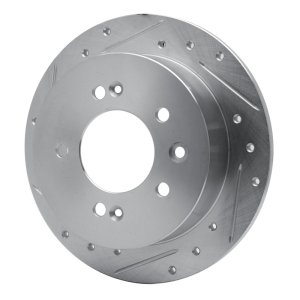 Hyundai Elantra Brake Rotor (1) - Rear Left - DFC - Drilled & Slotted - Silver - `07-`10