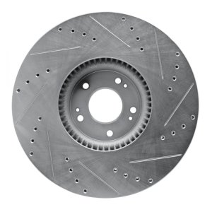 Genesis G80 Brake Rotor (1) - Front Left - DFC - Drilled & Slotted - Silver - `12-`17 Genesis G80 Brake Rotor (1) - Front Left - DFC - Drilled & Slotted - Silver - `12-`17