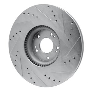 Genesis G80 Brake Rotor (1) - Front Left - DFC - Drilled & Slotted - Silver - `12-`17 Genesis G80 Brake Rotor (1) - Front Left - DFC - Drilled & Slotted - Silver - `12-`17