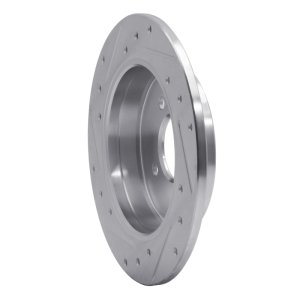Dodge Attitude Brake Rotor (1) - Rear Right - DFC - Drilled & Slotted - Silver - `12-`25