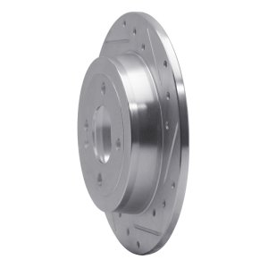 Dodge Attitude Brake Rotor (1) - Rear Right - DFC - Drilled & Slotted - Silver - `12-`25