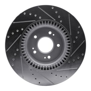 Genesis G80 Brake Rotor (1) - Front Left - DFC - Drilled & Slotted - Silver - `18-`20 Genesis G80 Brake Rotor (1) - Front Left - DFC - Drilled & Slotted - Silver - `18-`20