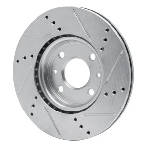 Dodge Vision Brake Rotor (1) - Front Left - DFC - Drilled & Slotted - Silver - `09-`19 Dodge Vision Brake Rotor (1) - Front Left - DFC - Drilled & Slotted - Silver - `09-`19