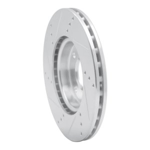 Dodge Vision Brake Rotor (1) - Front Right - DFC - Drilled & Slotted - Silver - `09-`19