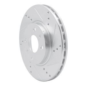 Dodge Vision Brake Rotor (1) - Front Right - DFC - Drilled & Slotted - Silver - `09-`19