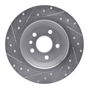 Ford Focus RS Brake Rotor (1) - Rear Right - DFC - Drilled & Slotted - Silver - `09-`15 Ford Focus RS Brake Rotor (1) - Rear Right - DFC - Drilled & Slotted - Silver - `09-`15