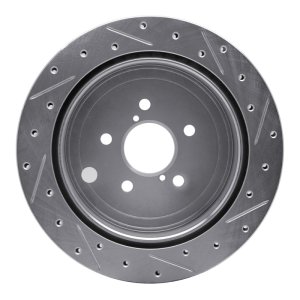 Scion FR-S Brake Rotor (1) - Rear Left - DFC - Drilled & Slotted - Silver - `10-`25