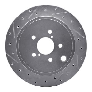 Scion FR-S Brake Rotor (1) - Rear Left - DFC - Drilled & Slotted - Silver - `10-`25