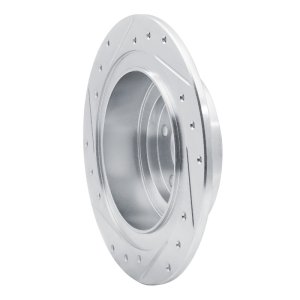 Subaru Baja Brake Rotor (1) - Rear Right - DFC - Drilled & Slotted - Silver - `00-`06