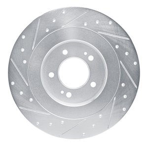 Hyundai Sonata Brake Rotor (1) - Rear Right - DFC - Drilled & Slotted - Silver - `21-`25 Hyundai Sonata Brake Rotor (1) - Rear Right - DFC - Drilled & Slotted - Silver - `21-`25