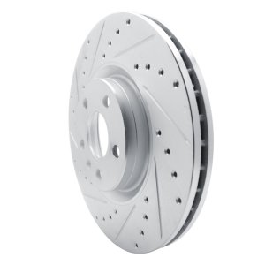Volvo V90 Brake Rotor (1) - Front Left - DFC - Drilled & Slotted - Silver - `17-`25 Volvo V90 Brake Rotor (1) - Front Left - DFC - Drilled & Slotted - Silver - `17-`25