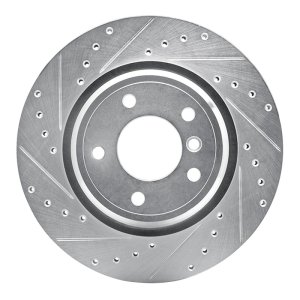 BMW Z8 Brake Rotor (1) - Rear Left - DFC - Drilled & Slotted - Silver - `95-`03