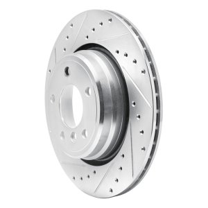 BMW Z8 Brake Rotor (1) - Rear Left - DFC - Drilled & Slotted - Silver - `95-`03