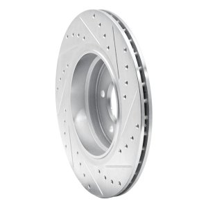 BMW Z8 Brake Rotor (1) - Rear Left - DFC - Drilled & Slotted - Silver - `95-`03