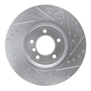 BMW Z4 Brake Rotor (1) - Front Left - DFC - Drilled & Slotted - Silver - `01-`08