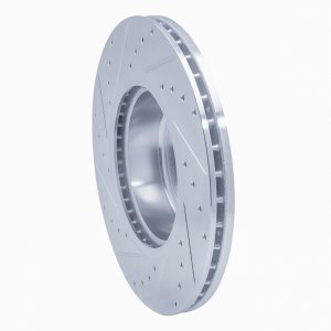 BMW 135I Brake Rotor (1) - Front Right - DFC - Drilled & Slotted - Silver - `06-`13