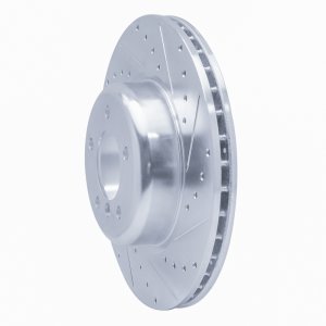 BMW 135I Brake Rotor (1) - Front Right - DFC - Drilled & Slotted - Silver - `06-`13