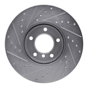 BMW X1 Brake Rotor (1) - Front Right - DFC - Drilled & Slotted - Silver - `07-`21