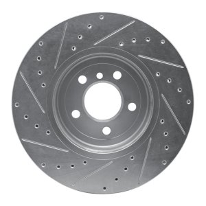 BMW 640I Brake Rotor (1) - Front Right - DFC - Drilled & Slotted - Silver - `11-`19