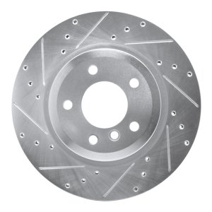 BMW Z4 Brake Rotor (1) - Rear Left - DFC - Drilled & Slotted - Silver - `11-`16