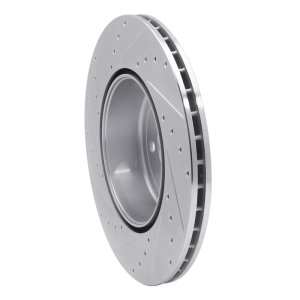 BMW M240i Brake Rotor (1) - Rear Right - DFC - Drilled & Slotted - Silver - `13-`21